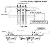 Hanger Clamp with Insulator - Installed Dimensions