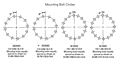 DBBS - Non-Cyclic Solid Disc Brakes Mounting Circles